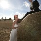 Wedding couple on the countryside